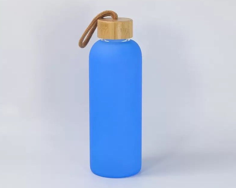25oz Sublimation blank color glass sports bottle Tumblers (Includes Bamboo Lid)