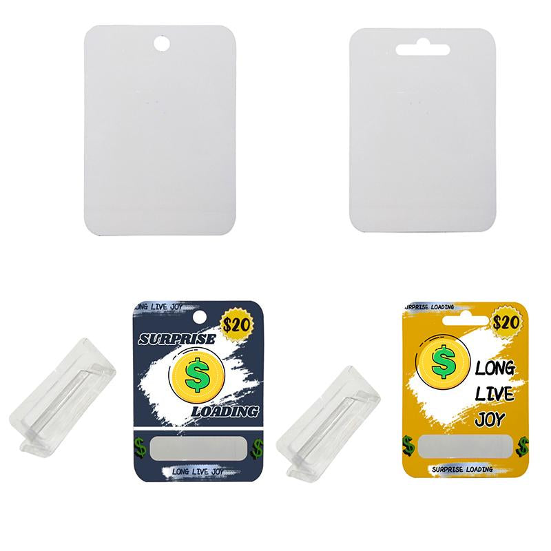 Sublimation Blank Mdf Wooden Money, Chapstick Card, Cash Card Cover Holder Gifts (2 Styles)
