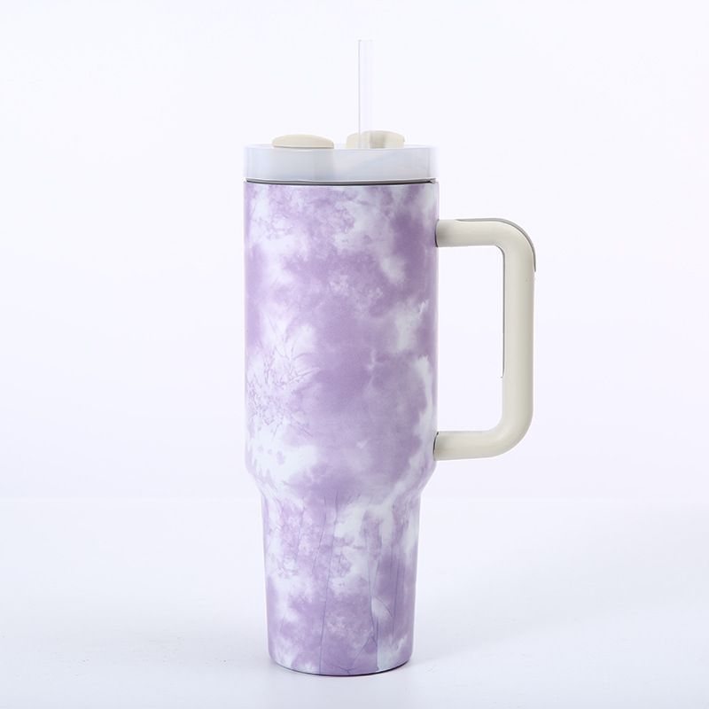 40oz Tie Dye Stainless Tumbler With Handle